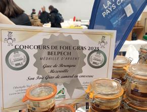 Diplôme -GAEC Bérengou -Concours foie gras de canard entier en conserve 2025