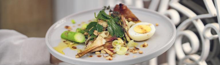 recette salade de printemps avec des produits de la marque Pays Cathare