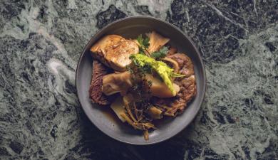 Pot au feu d'hiver avec les produits marque Pays Cathare