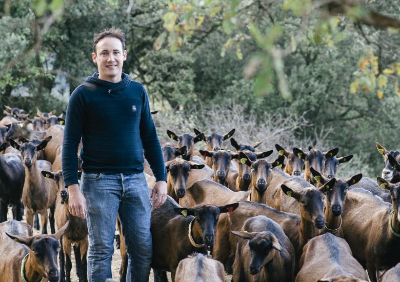 Matthieu Bouette, Eleveur de chèvres à Fajac-en-Val